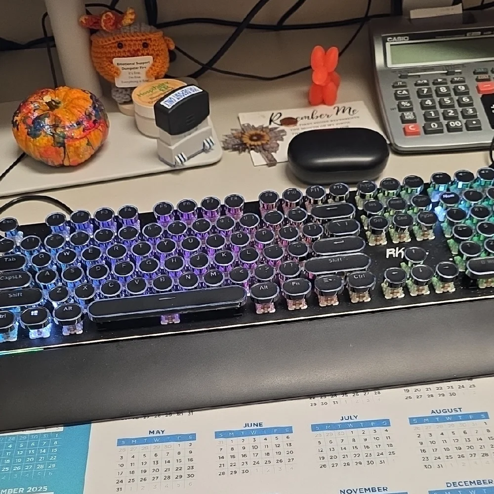 RGB Mechanical Keyboard with Wrist Rest and mouse.